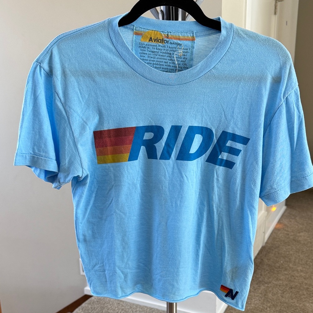 Aviator Nation Light Blue RIDE Tee